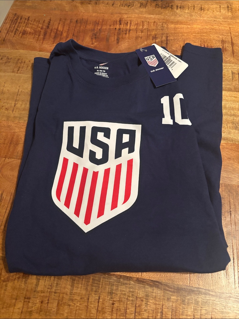 Navy Short Sleeve USA Crest Tee